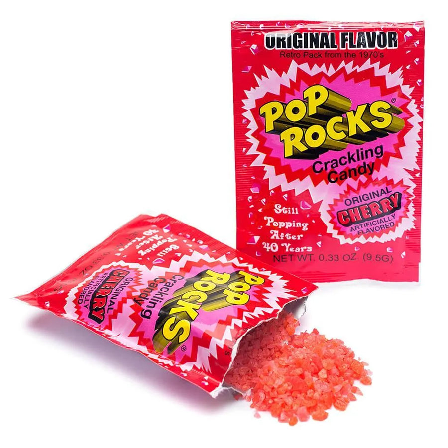 Cady Pop Rox Pop Rocks Candy Packs - Original Cherry: 24-Piece Box | Candy Warehouse