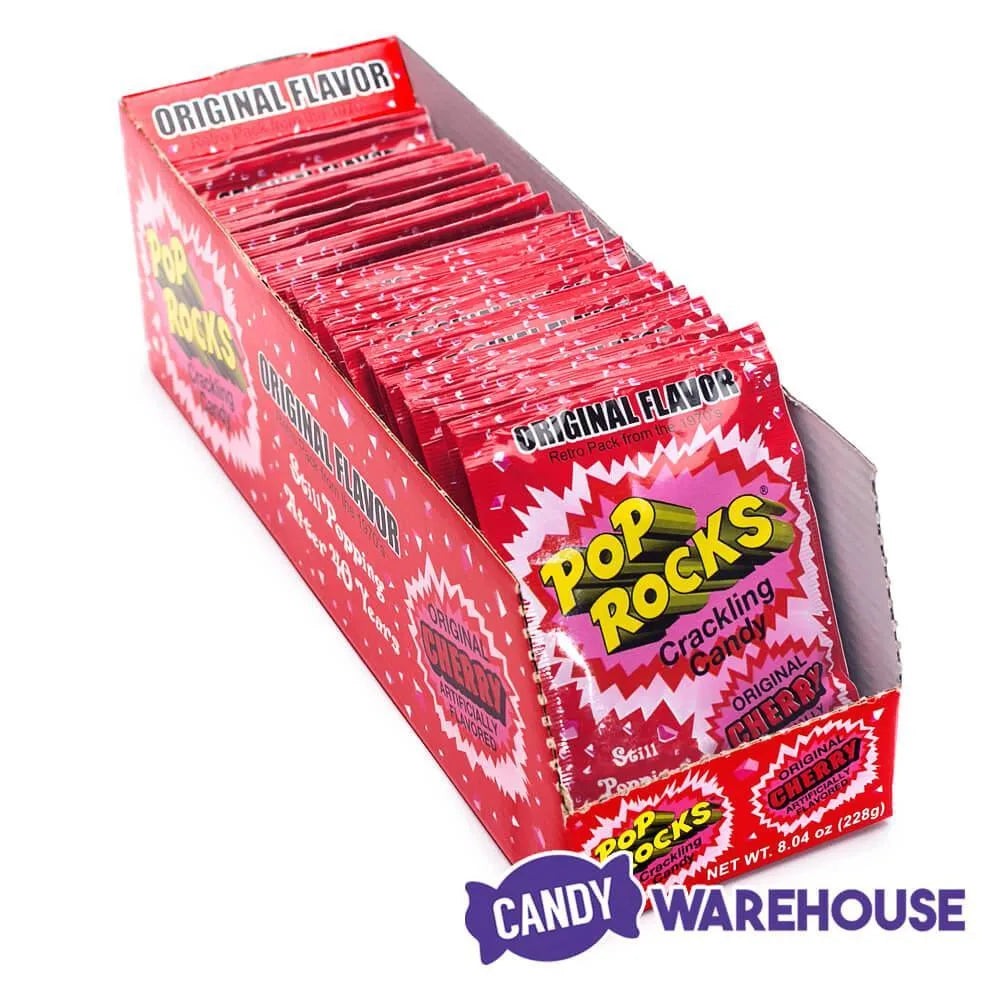 Pop Rocks Images Pop Rocks Candy Packs - Original Cherry: 24-Piece Box | Candy Warehouse