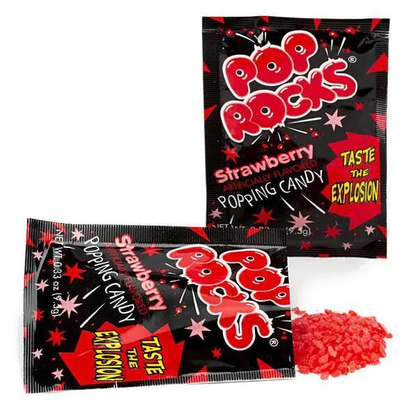 Pop Rocks Candy Packs - Strawberry: 24-Piece Box – Candy Warehouse