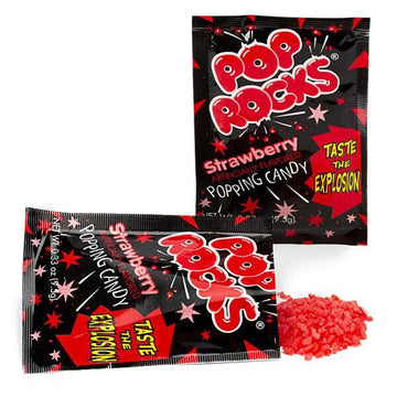 Pop Rocks Candy Packs - Strawberry: 24-Piece Box - Candy Warehouse