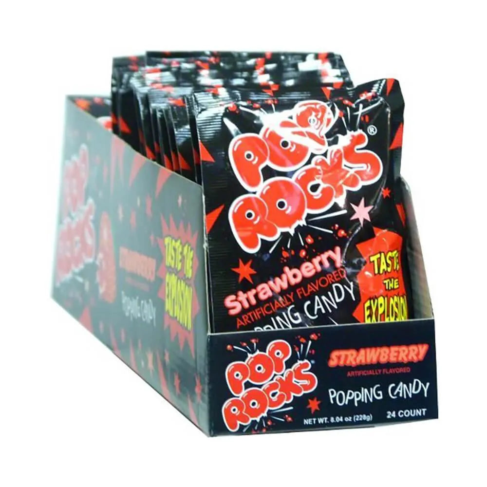 Pop Rocks Candy Packs - Strawberry: 24-Piece Box – Candy Warehouse