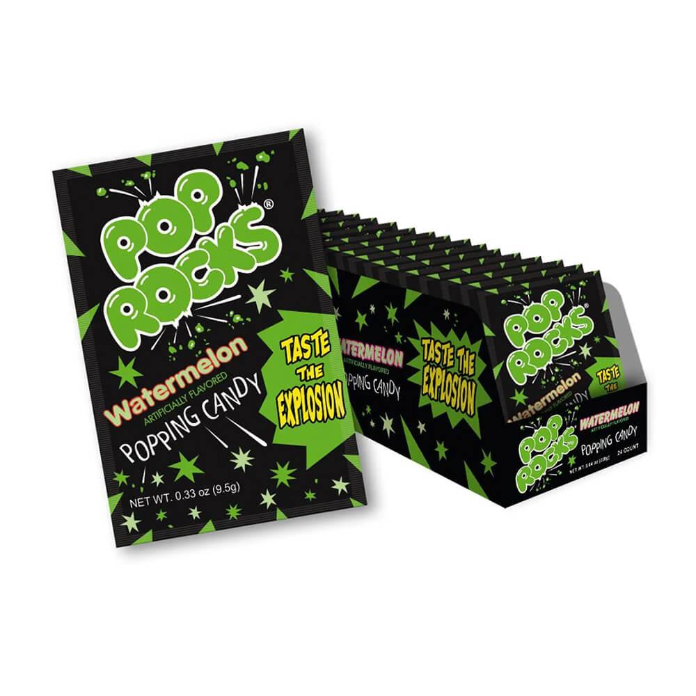 Pop Rocks Candy Packs - Watermelon: 24-Piece Box - Candy Warehouse