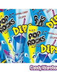 Pop Rocks Dips Candy Packs - Blue Raspberry: 18-Piece Box | Candy Warehouse