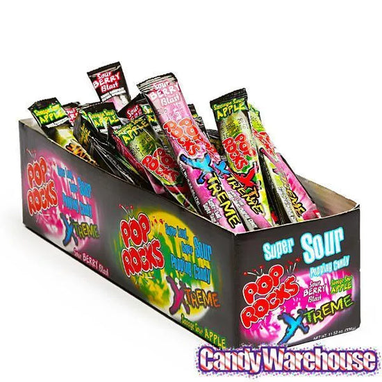 Pop Rocks Sour Xtreme Candy Packets 48Piece Box Candy Warehouse