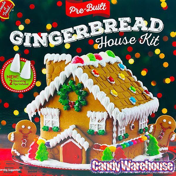 Pre-Built Gingerbread House Kit Gift Box - Candy Warehouse