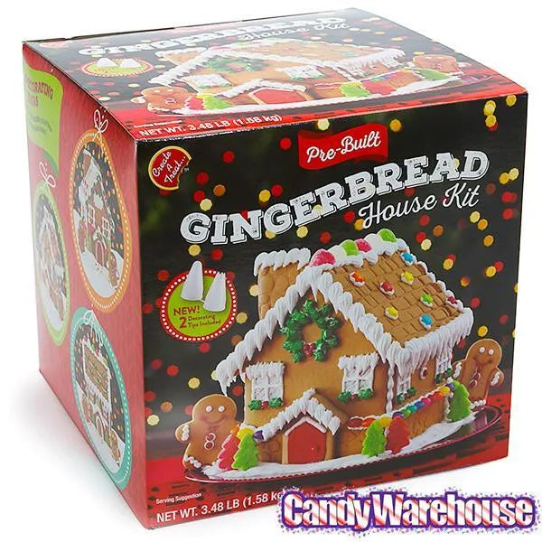 Pre-Built Gingerbread House Kit Gift Box – Candy Warehouse
