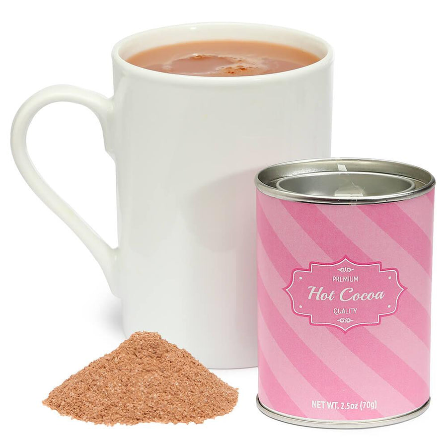 Premium Hot Chocolate Powder - Pink Tins: 6-Piece Box - Candy Warehouse