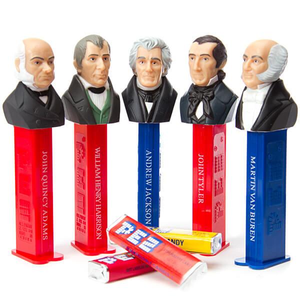 Presidents 1825 - 1845 PEZ Candy Dispensers: 5-Piece Gift Box - Candy Warehouse