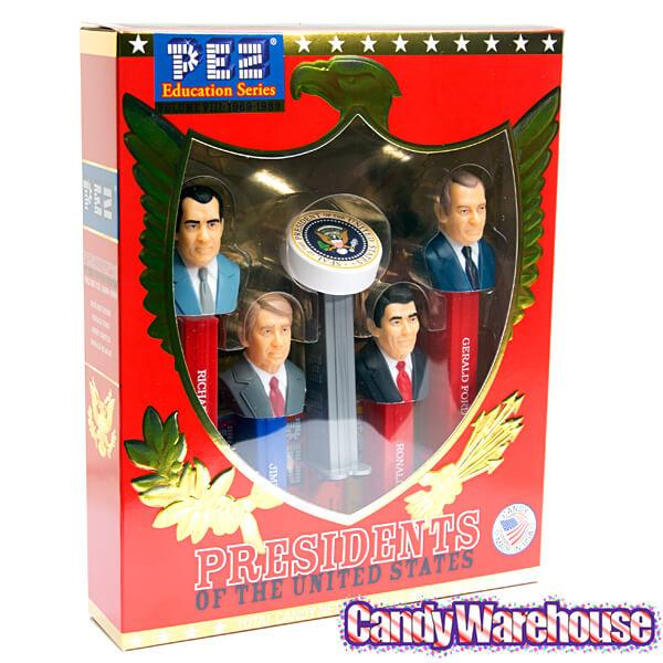 Presidents 1969-1989 PEZ Candy Dispensers: 5-Piece Gift Box - Candy Warehouse