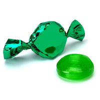 Primrose Metallic Foiled Hard Candy Buttons - Green: 5LB Bag - Candy Warehouse