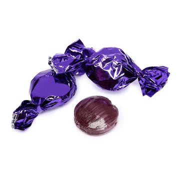 Primrose Metallic Foiled Hard Candy Buttons - Purple: 5LB Bag - Candy Warehouse