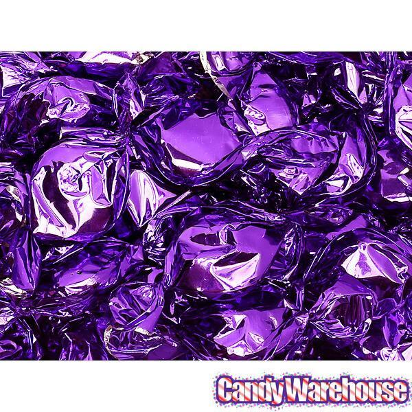 Primrose Metallic Foiled Hard Candy Buttons - Purple: 5LB Bag - Candy Warehouse