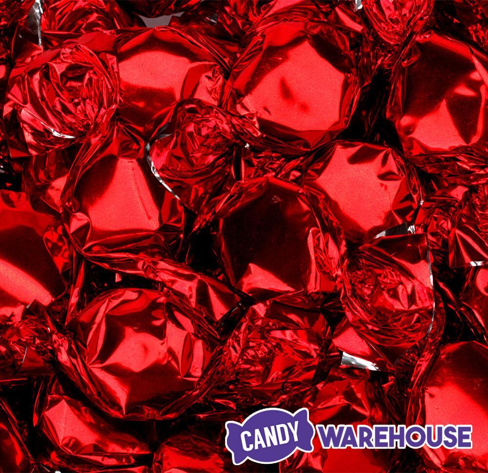 Primrose Metallic Foiled Hard Candy Buttons - Red: 5LB Bag - Candy Warehouse