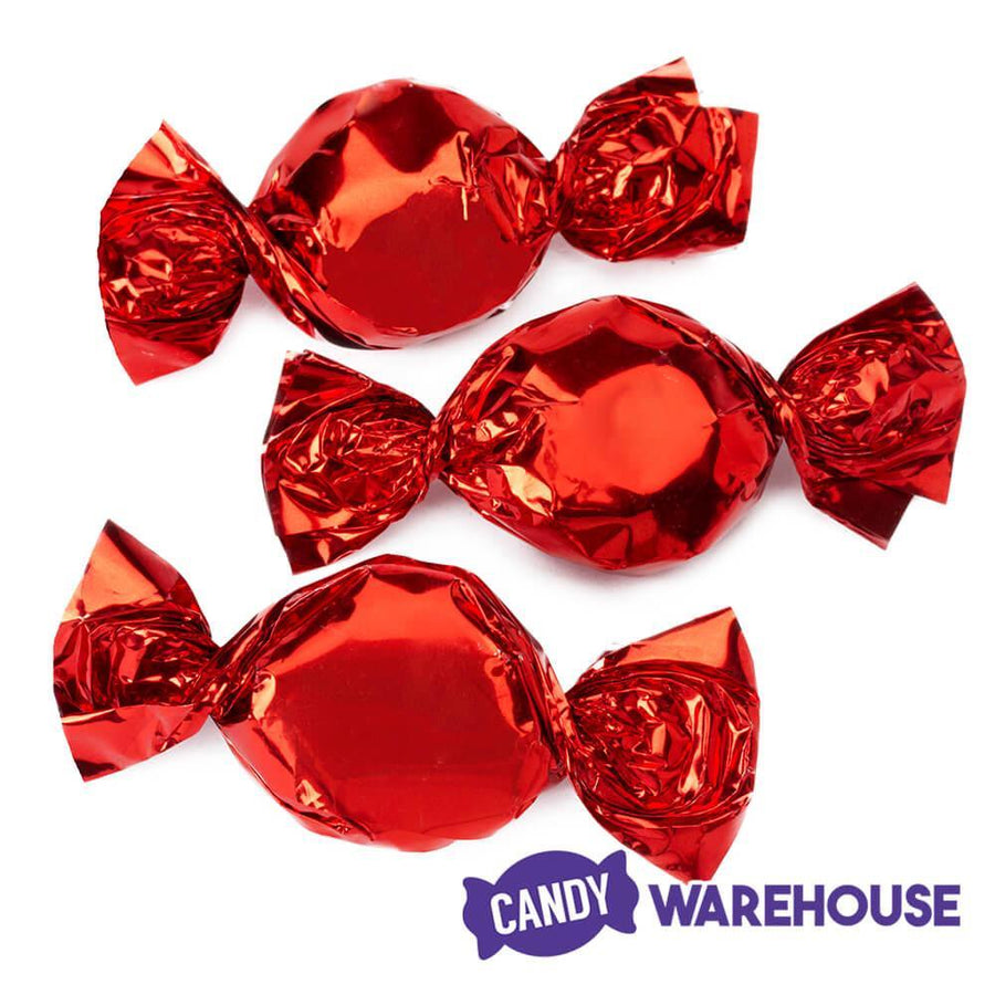 Primrose Metallic Foiled Hard Candy Buttons - Red: 5LB Bag - Candy Warehouse