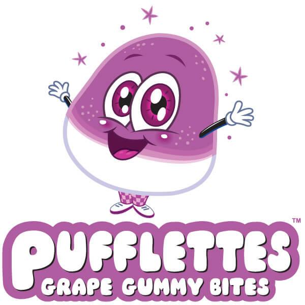 Pufflettes Gummy Bites - Grape: 5LB Bag - Candy Warehouse
