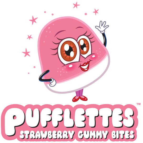 Pufflettes Gummy Bites - Strawberry: 1KG Bag - Candy Warehouse