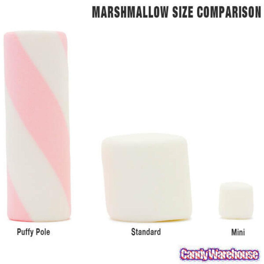 Puffy Poles Jumbo Marshmallow Twists - Strawberry: 1LB Bag - Candy Warehouse