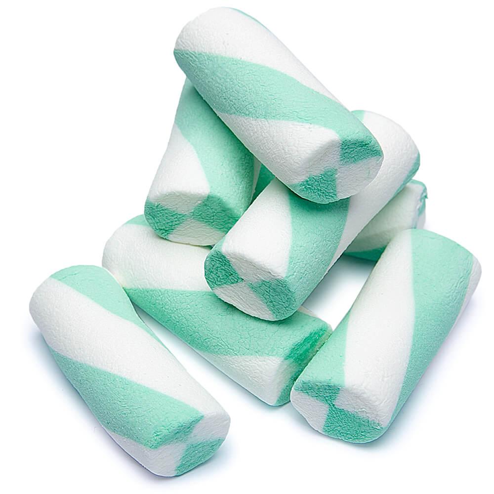 Puffy Poles Jumbo Marshmallow Twists - Teal: 1KG Bag - Candy Warehouse
