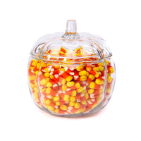 Pumpkin Shaped Glass 70-Ounce Candy Jar - Candy Warehouse