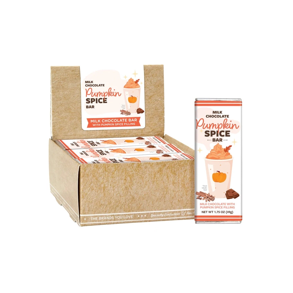Pumpkin Spice Filled Milk Chocolate Bars: 21-Piece Case