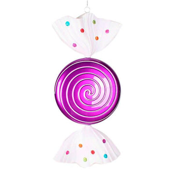 Purple Candy Jewel Swirl Ornament - 18.5 Inch - Candy Warehouse