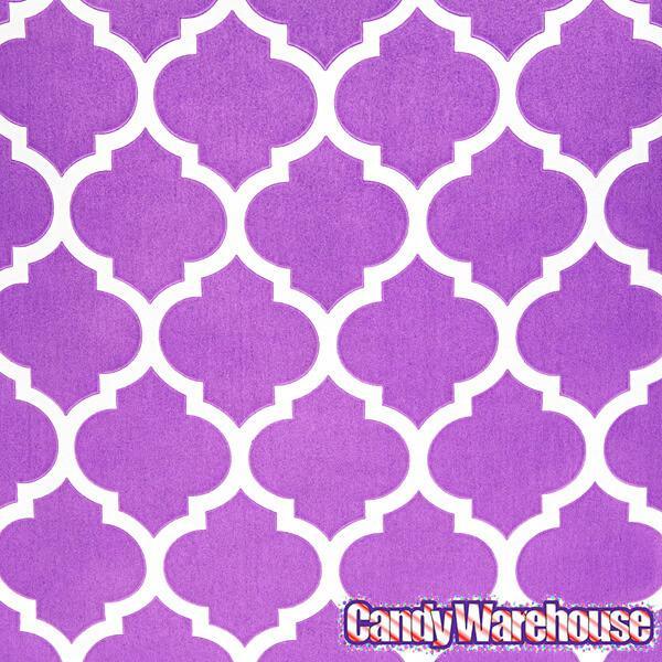 Purple Casablanca Pattern Candy Bags: 25-Piece Pack - Candy Warehouse