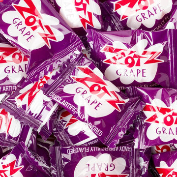 Purple Grape Zotz Sour Fizz Candy: 300-Piece Tub - Candy Warehouse