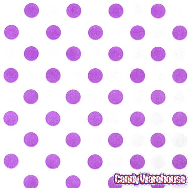Purple Polka Dot Candy Bags: 25-Piece Pack - Candy Warehouse