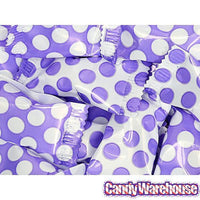 Purple Polka Dots Wrapped Butter Mint Creams: 300-Piece Case - Candy Warehouse