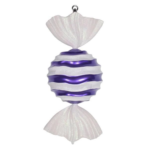 Purple Stripe Wave Candy Ornament - 18.5 Inch - Candy Warehouse