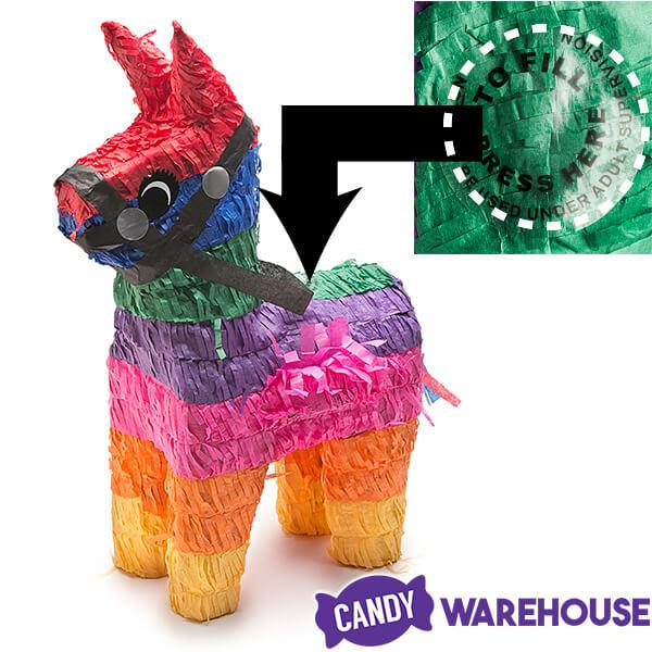 Rainbow Donkey Pinata - Candy Warehouse