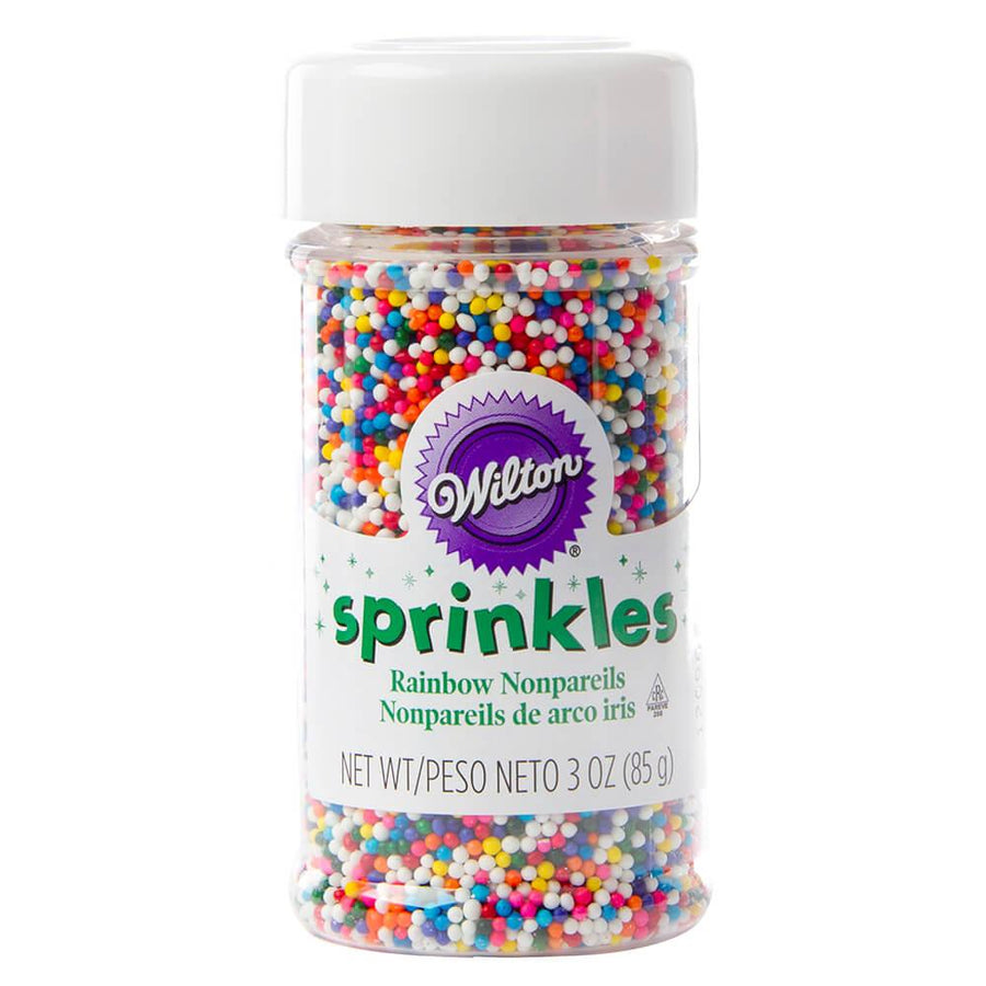 Rainbow Nonpareils Sprinkles: 3-Ounce Bottle - Candy Warehouse