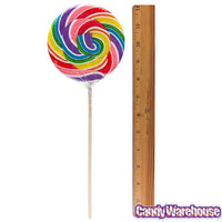 Rainbow Swirl 6-Ounce Round Lollipops: 36-Piece Box - Candy Warehouse
