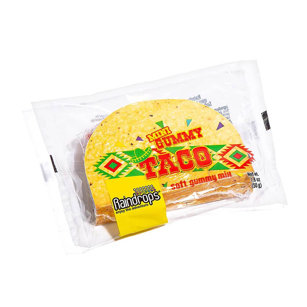 Raindrops Mini Gummy Tacos: 16 Piece Box - Candy Warehouse
