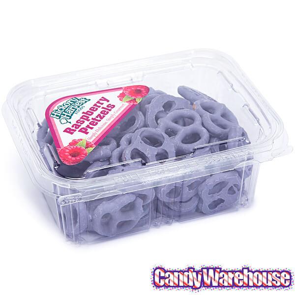 Raspberry Yogurt Covered Mini Pretzels: 9-Ounce Tub - Candy Warehouse