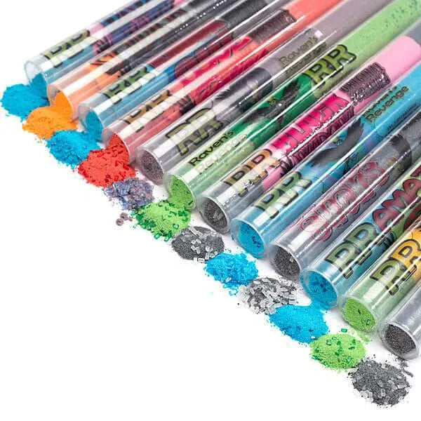 Raven's Revenge Sour Powder Candy Test Tubes: 12-Piece Pack – Candy ...