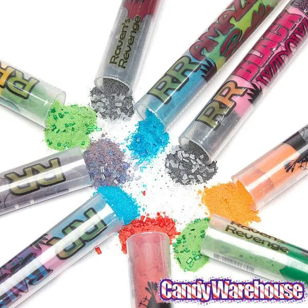 Raven's Revenge Sour Powder Candy Test Tubes 12Piece Pack Candy