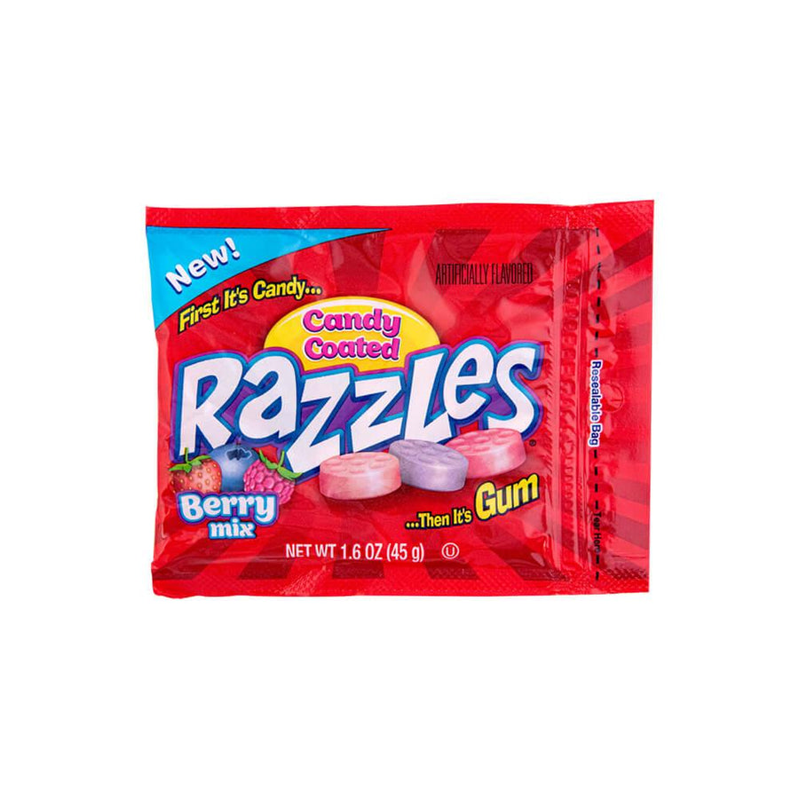Razzles Berry Mix Candy Packs: 24-Piece Box - Candy Warehouse