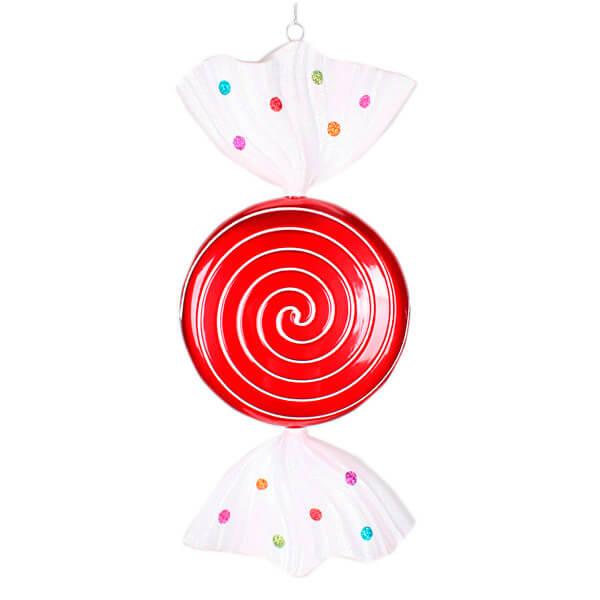 Red Candy Jewel Swirl Ornament - 18.5 Inch - Candy Warehouse