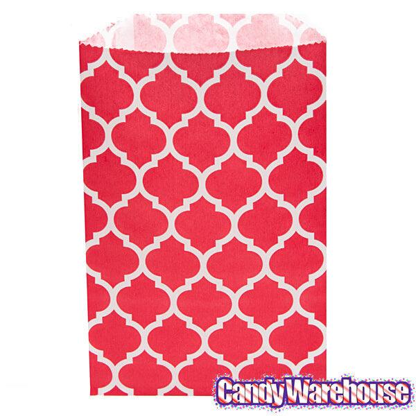 Red Casablanca Pattern Candy Bags: 25-Piece Pack - Candy Warehouse