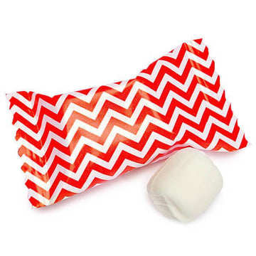 Red Chevron Stripe Wrapped Butter Mint Creams: 300-Piece Case - Candy Warehouse