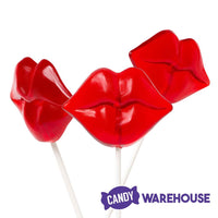 Red Hot Lips Lollipops: 12-Piece Bag - Candy Warehouse