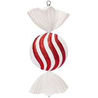 Red Peppermint Swirl Candy Ornament: 18 Inch - Candy Warehouse
