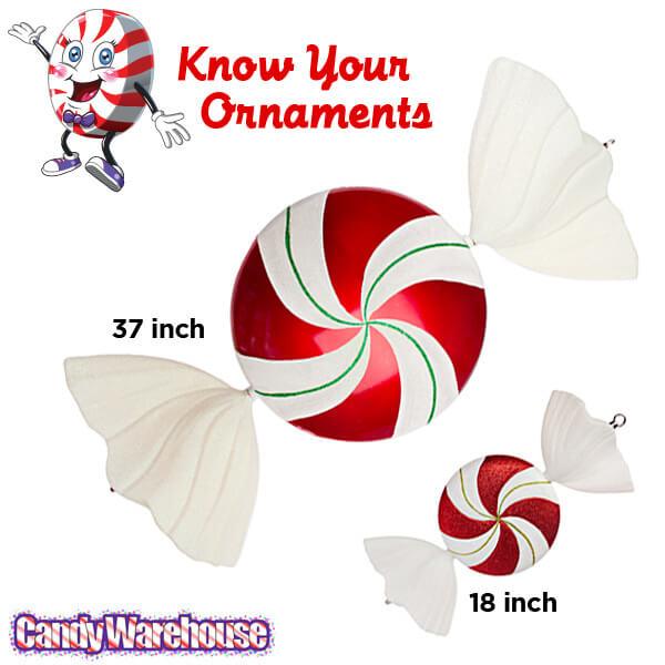 Red Peppermint Swirl Candy Ornament: 18 Inch - Candy Warehouse
