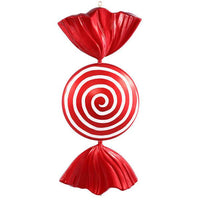 Red Peppermint Swirl Candy Ornament: 37 Inch - Candy Warehouse