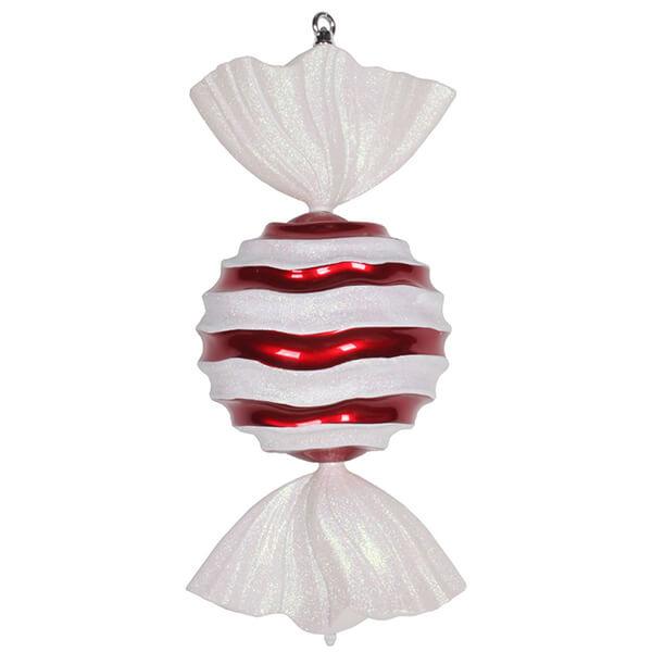 Red Stripe Wave Candy Ornament - 18.5 Inch - Candy Warehouse