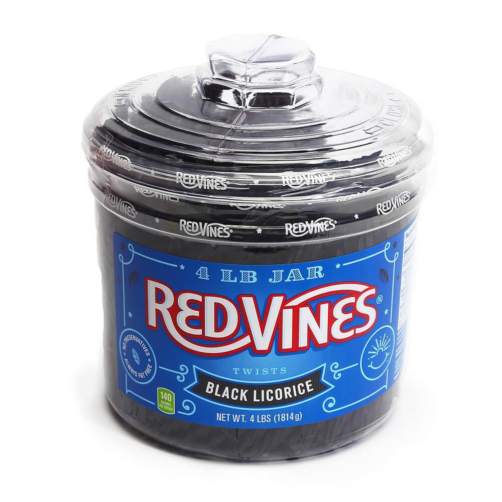Red Vines Black Licorice Twists Candy: 3.5LB Tub - Candy Warehouse