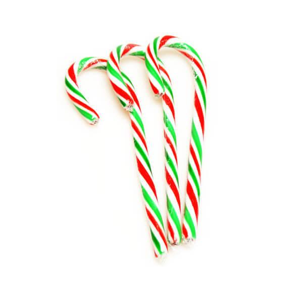 Red - White - Green Peppermint Candy Canes: 18-Piece Box - Candy Warehouse