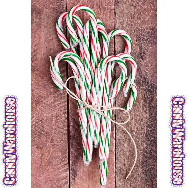 Red White Green Peppermint Candy Canes 18Piece Box Candy Warehouse