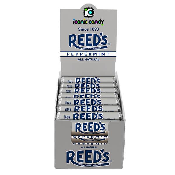 Reed's Hard Candy Rolls - Peppermint: 24-Piece Box - Candy Warehouse